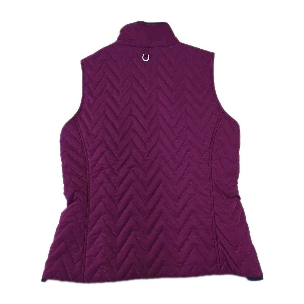 Ariat Ashley Insulated Vest Women Small Berry Chevron Quilted Equestrian Rodeo - Picture 7 of 11